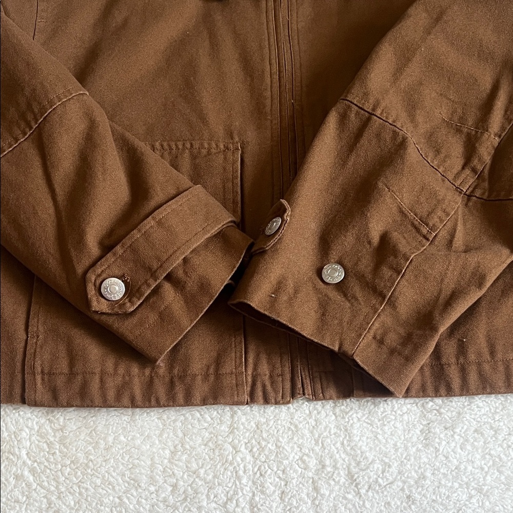 House of Harlow 1960 Canvas Utility Jacket Brown L (NWOT) - Picture 7 of 11